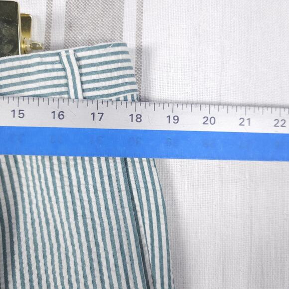 BERLE Shorts Mens 36 Seersucker Pleated Preppy Striped Yachtcore Country Club - Picture 7 of 11